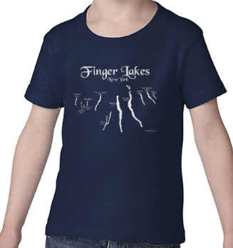 4T Soft Finger Lakes Map T-shirt