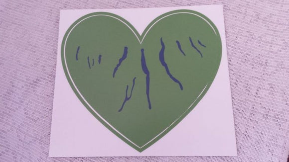 Green Heart of the Finger Lakes - Small Sticker