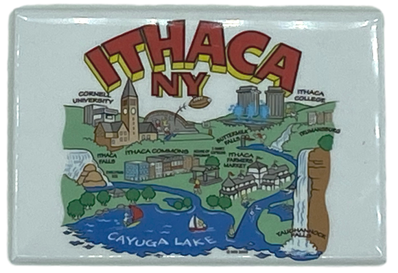 Ithaca Cartoon Magnet
