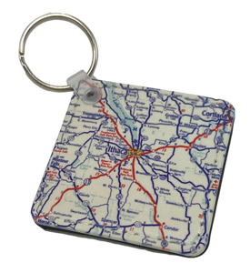Ithaca Map Keychain