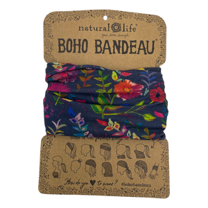 Boho Bandeau - Navy Wildflowers