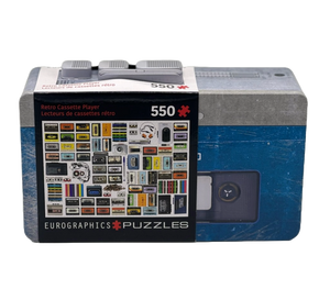 Cassette Player Collectible Tin & 550-Piece Puzzle