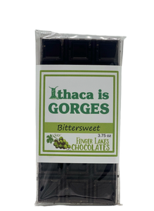 Ithaca Is Gorges Bittersweet Chocolate Bar