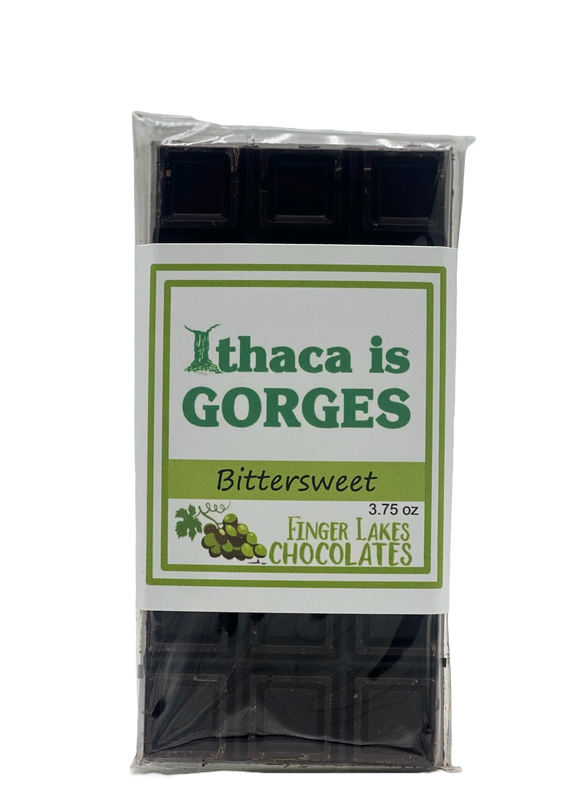 Ithaca Is Gorges Bittersweet Chocolate Bar