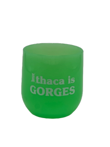 Gorges Glow Green Wine Glass