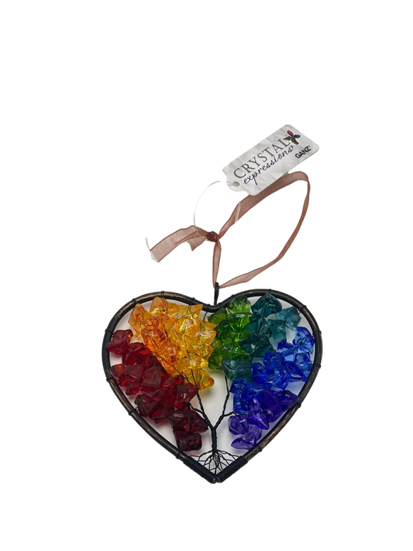 Heart Rainbow Tree Of Life Ornament