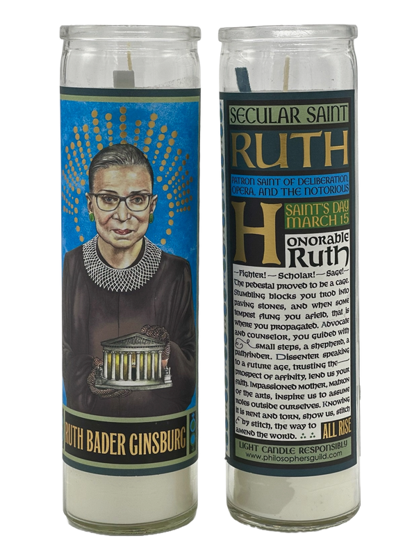 Ruth Bader Ginsburg Secular Saint Candle