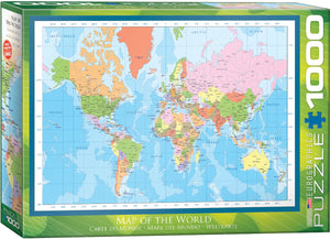 Modern Map of the World Jigsaw Puzzle