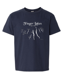 LG Youth Soft Finger Lakes Map T-shirt