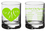 Shotglass/Jigger/Tea Light Holder - Green Heart of the Finger Lakes