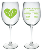 Stemmed Wine Glass - Green Heart of the Finger Lakes