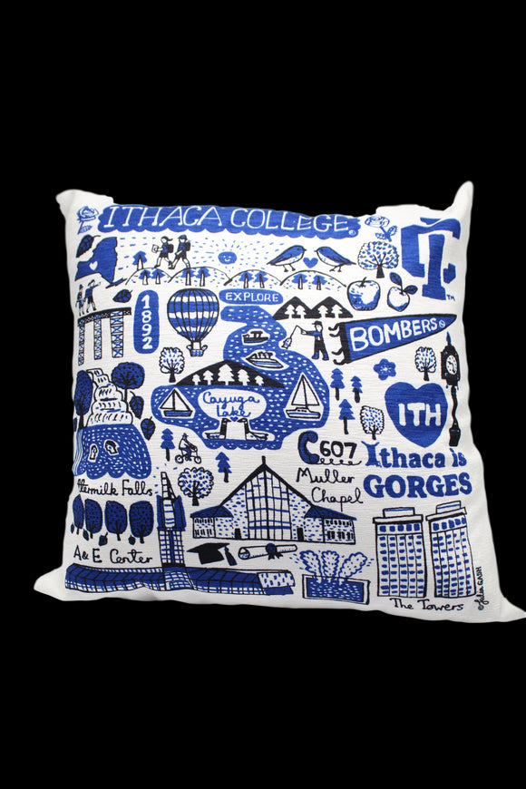 Ithaca College Chenille Throw Pillow