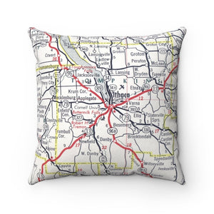 Ithaca Map Pillow
