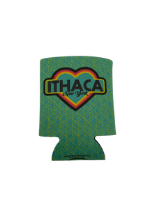 Ithaca Retro Heart Koozie