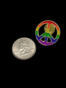 Rainbow Pride Peace Symbol Pin