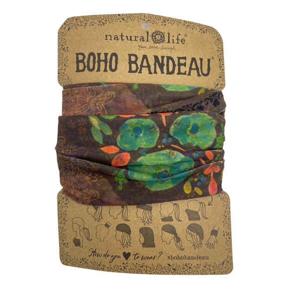 Boho Bandeau - Espresso Bright Floral