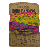 Boho Bandeau - Lime Purple Border